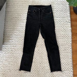 H&M Divided Straight Leg Jeans with Raw Hem (4)